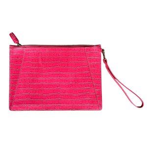 Neely & Chloe NWOT Leather Flat Clutch Purse in Pink